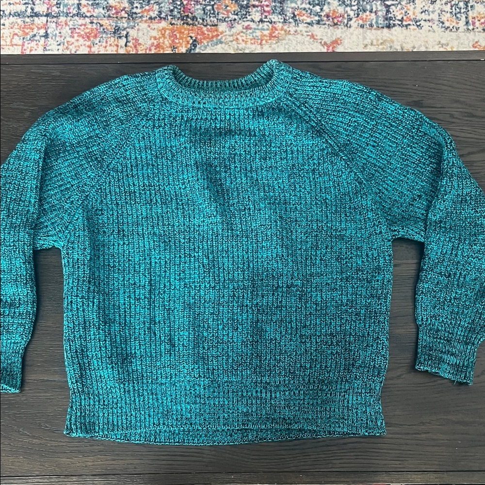 NAK women’s vintage Turquoise and black Crewneck Sweater